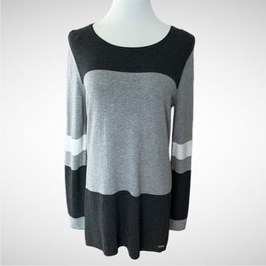 NWT Calvin Klein Colorblock Scoopneck Sweater Long Sleeves